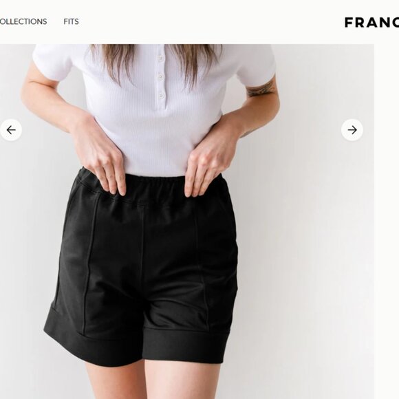 Franc Black Jogger Sweatshorts, Size Small - Picture 1 of 5